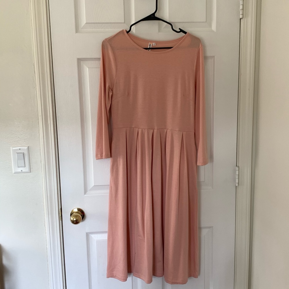 Pleated midi dress